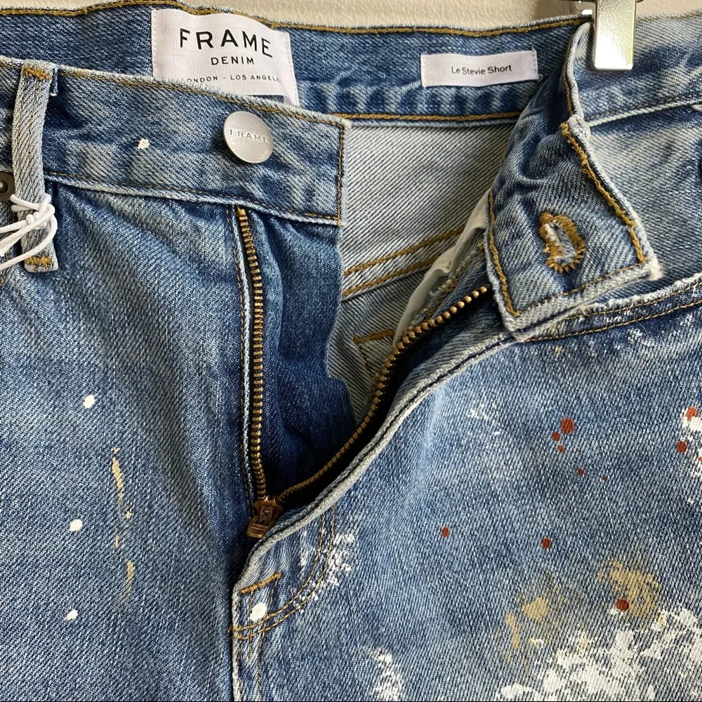 FRAME Le Stevie Short Raw Edge Dawes Shorts Size 27
